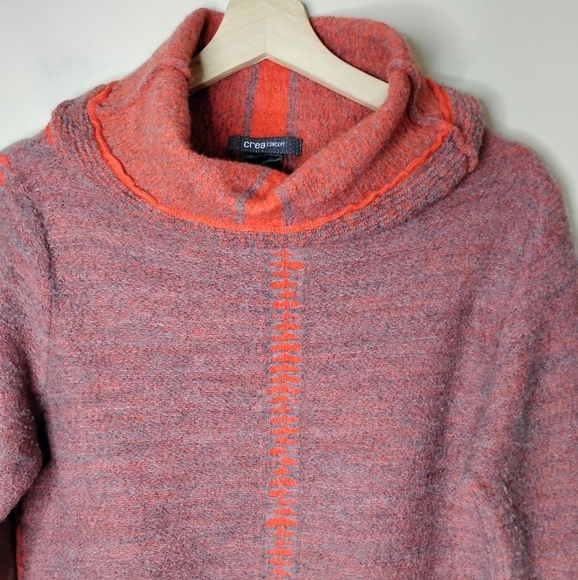 Crea Concept Wool Sweater Textured Knit | Made in Italy Artsy Minimalist - Picture 3 of 10